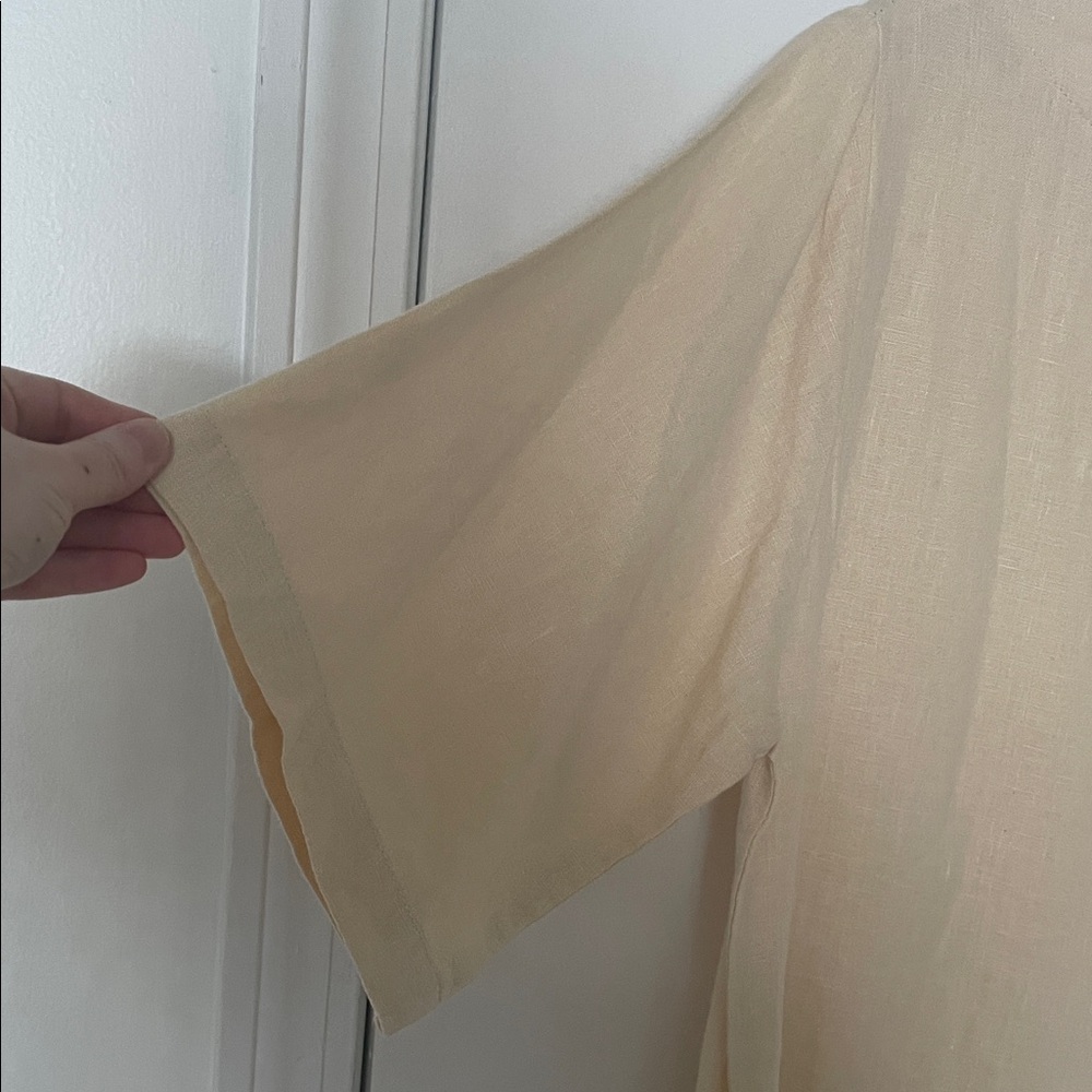 Chic Beige Linen Dress - Picture 10 of 12